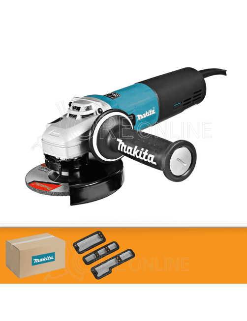 Makita® 9565CVRX2 Smerigliatrice angolare SJS 125 mm + CAPPELLINO