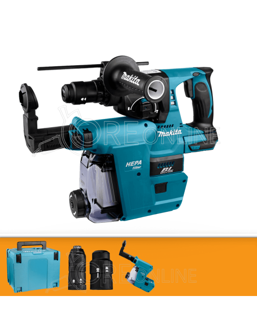 Tassellatore a batteria con aspiratore tre funzion SDS-PLUS Makita® DHR243ZJW