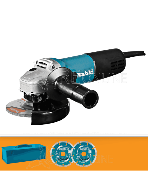 Makita® 9557HNRGK3 Smerigliatrice angolare 115 mm