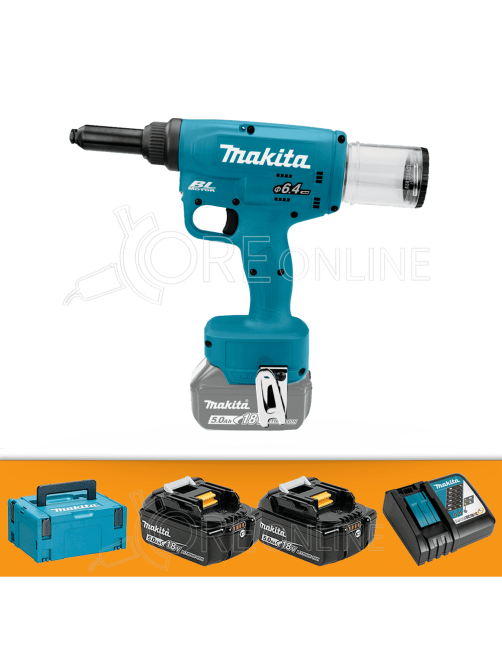 Rivettatrice a batteria Makita® DRV250RTJ Ø 6.4 m