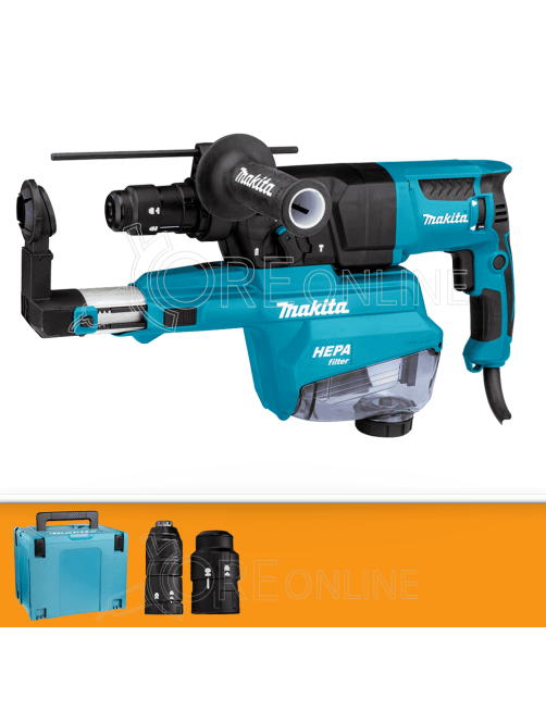 Tassellatore SDS-PLUS Makita® HR2653TJ + Aspirazione