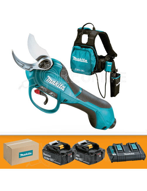 Makita DUP362PT2 cesoia forbice per potatura + Compressore DMP180Z in omaggio