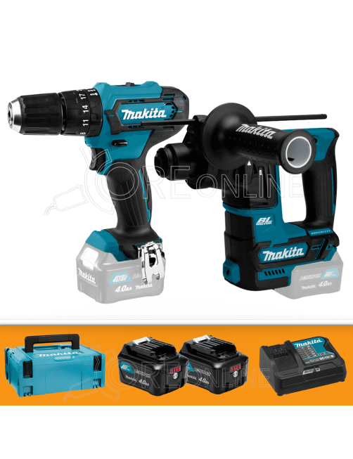 Kit Trapano a percussione e Tassellatore Makita® CLX235SMJ + T-SHIRT