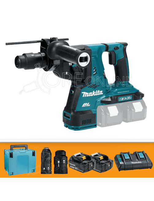 Makita® Tassellatore a tre funzioni SDS-PLUS DHR281PT2J + CAPPELLINO