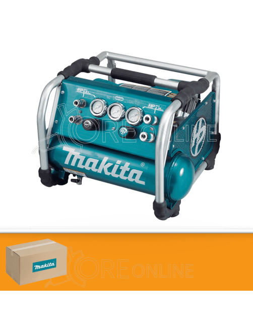 Makita AC310H compressore d'aria alta pressione 8/26  bar 6 Litri + CARRELLO DI TRASPORTO