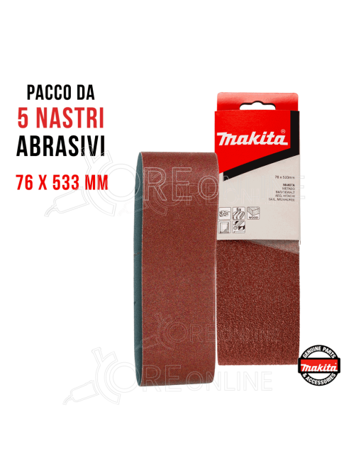 Nastro abrasivo GR 100 76 x 533 mm Makita® P-37203