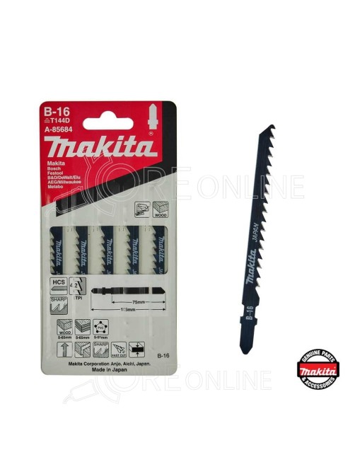 Pacco 5 lame B-16 Makita® A-85684 (Legno - Plastica)