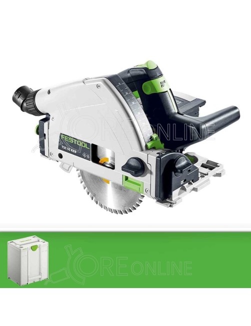 Sega ad affondamento a batteria TSC 55 KEB-Basic-5,0 Festool® 577025 + 2 Batterie 18V 5 Ah OMAGGIO